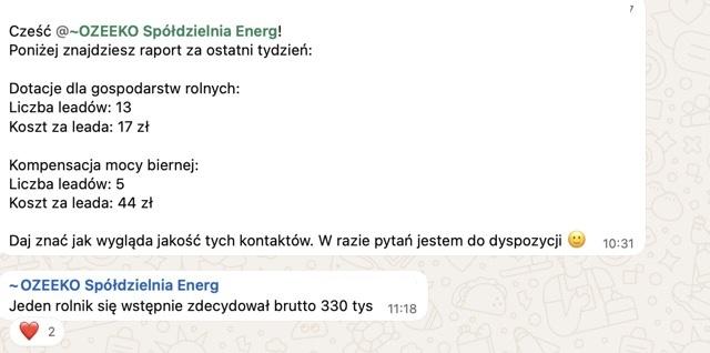 Raport tygodniowy i wiadomość o rolniku, który wstępnie zdecydował się na 330 tys. zł